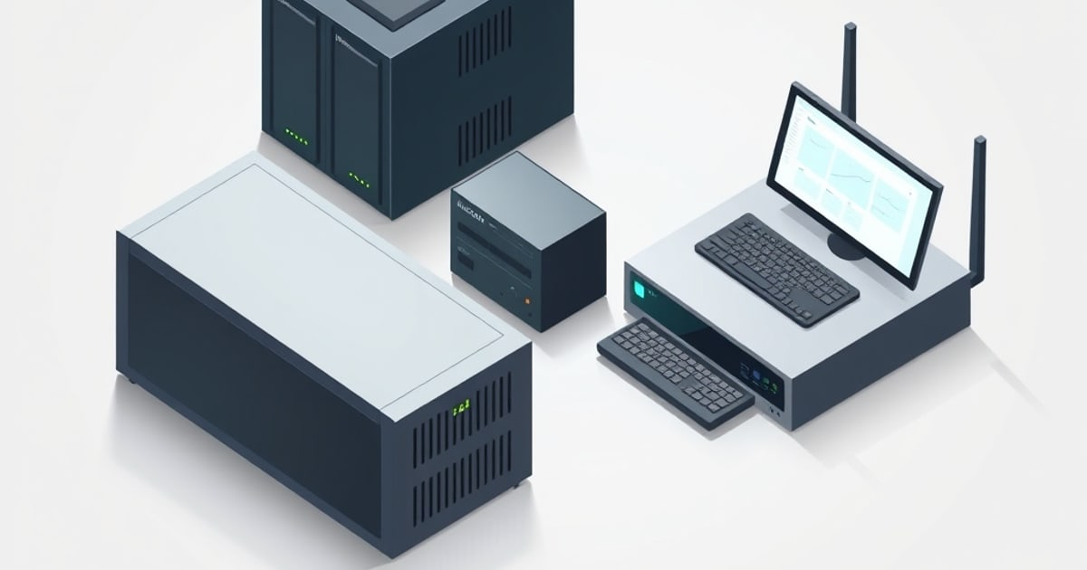 Isometric vector illustration representing pfsense vs opnsense for homelab