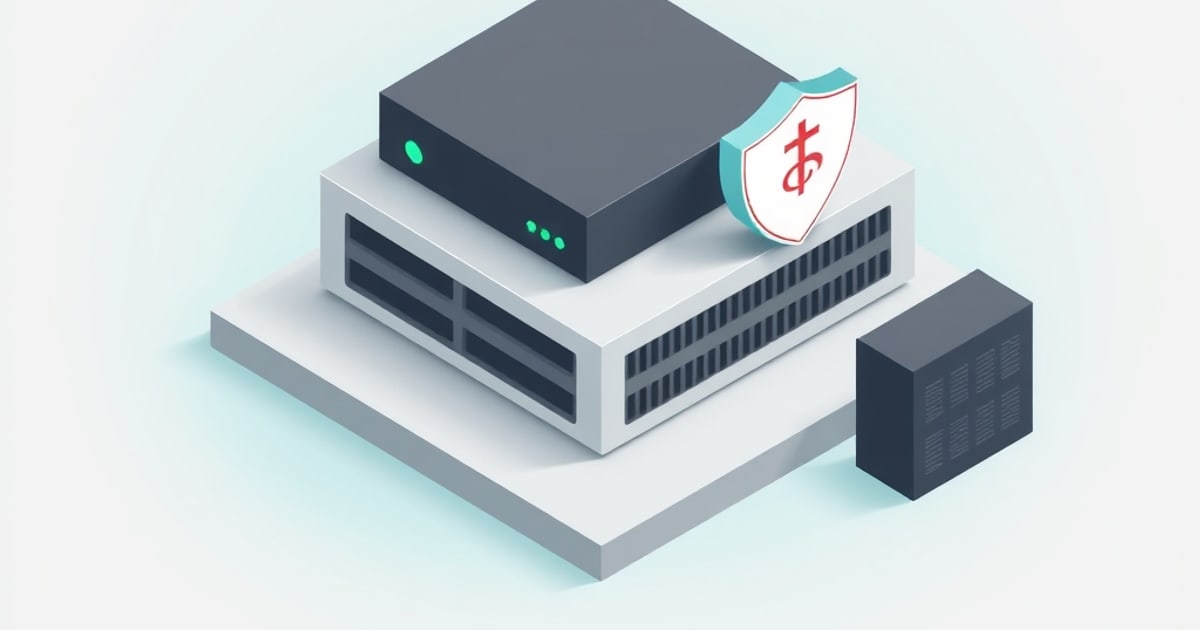 Isometric laptop and mobile device connecting to central router via WireGuard tunnel